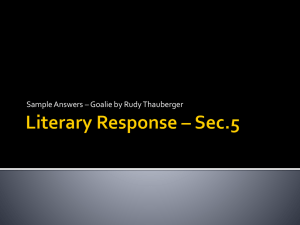 Literary Response Review