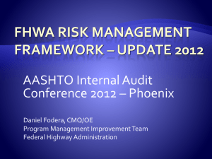 FHWA Risk Management Framework, Update 2012
