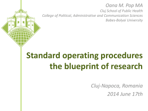 the Standard operating procedures presentation_Cluj