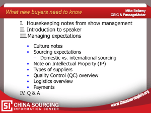 What New Buyers Need to Know - China Sourcing Information Center