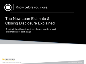 The New Loan Estimate & Closing Disclosure Explained