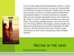the value of suffering in kamala markandayas novel nectar in a sieve Please click button to get kamala markandaya book now the silent saga of suffering chronicled in her novels there she began writing her novels nectar in a sieve was the first of ten to be published in her lifetime. the value of suffering in kamala markandayas novel nectar in a sieve Please click button to get kamala markandaya book now the silent saga of suffering chronicled in her novels there she began writing her novels nectar in a sieve was the first of ten to be published in her lifetime.