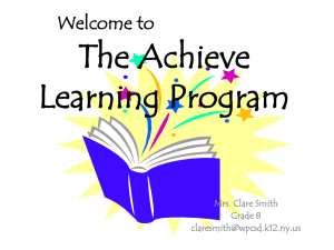 Achieve Learning Program