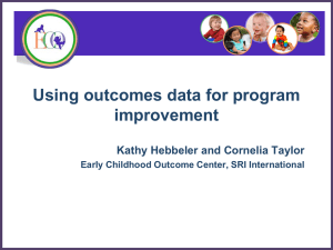 Using outcomes data for program improvement