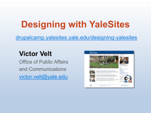 Designing YaleSites PPT