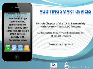 Auditing the management and security of smart devices