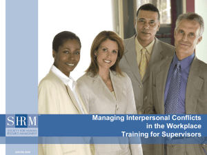 Managing Interpersonal Conflicts In The Workplace Training For