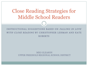 Falling In Love With Close Reading
