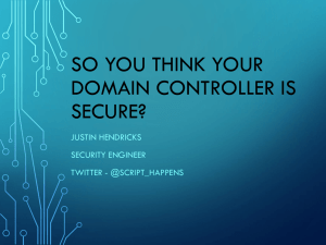 So You Think Your Domain Controller Is Secure