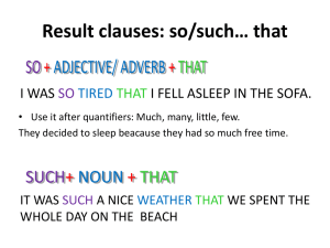Result clauses: so/such* that - TEC English class Yellow & White