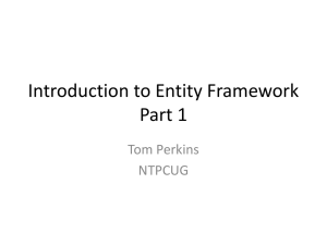Introduction to Entity Framework pptx