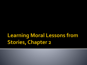 Learning Moral Lessons from Stories , Chapter 2 Where do we learn