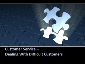 Customer Service Lesson 2