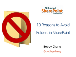 10 Reasons to Avoid Folders in SharePoint SPSVB