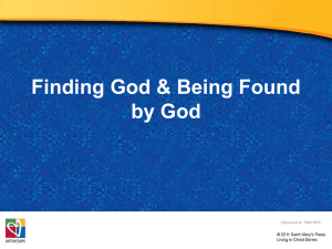 Finding God & Being Found by God