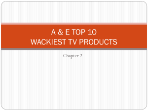 A & E TOP 10 WACKIEST TV PRODUCTS