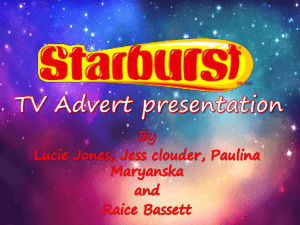 Starburst TV Advert presentation
