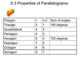 6-2 Properties of Parallelograms