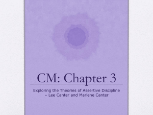 CM: Chapter 3 - ClassroomMgmtMeuth