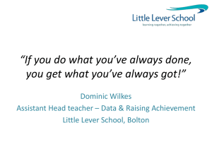 If you do what you*ve always done, you get what you*ve always got!