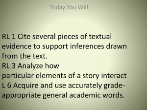 RL 1 Cite several pieces of textual evidence to support inferences