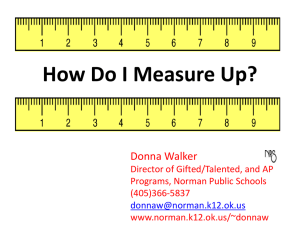 How Do I Measure Up? - Oklahoma Association of Gifted, Creative