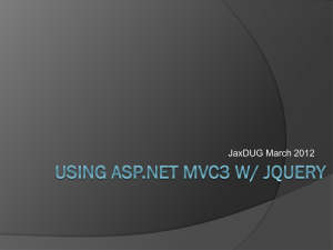 Using ASP.NET MVC3 w/ JQuery