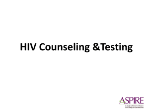 14: HIV Counseling and Testing Overview