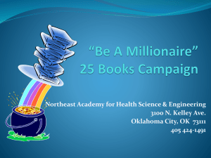 *Be A Millionaire* 25 Book Campaign