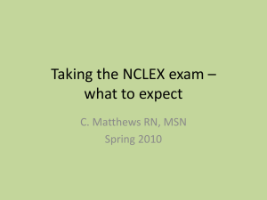 Taking the NCLEX exam â