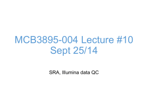Intro: sequencing and the data deluge - MCB3895