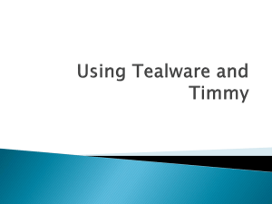Using Tealware for SAM Projects