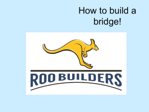 How to build a bridge - School of Computing and Engineering
