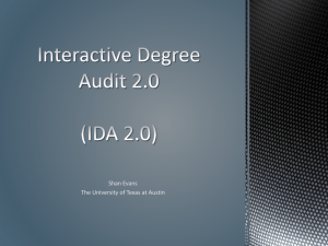 Interactive Degree Audit 2.0 (IDA 2.0)