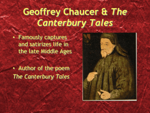 Chaucer and The Canterbury Tales Intro Presentation