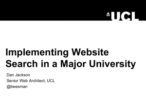 Implementing Website Search in a Major University