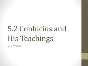 5.2 Confucius and His Teachings
