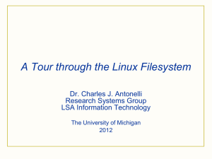 The UNIX Filesystem - University of Michigan