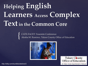 Helping English Learners Access Complex Text in the Common Core