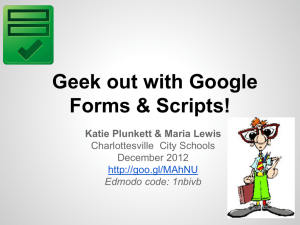 Google Forms Scripts