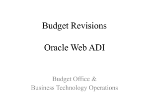 Oracle Web ADI