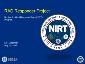RAD Responder Project: Nuclear Incident