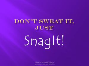 Don*t Sweat it, Just - East Carolina University