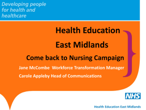 Come Back to Nursing - Health Education East Midlands
