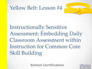 Instructional Sensitivity on assessments is?