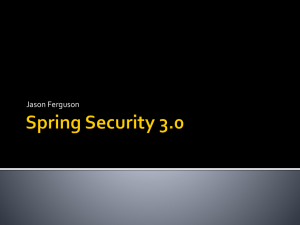 Spring Security 3 Presentation