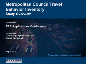 Metropolitan Council Travel Behavior Inventory