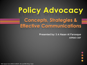 Policy Advocacy