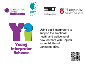 Hampshire Young Interpreter pack