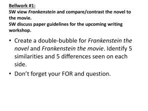 Bellwork #1: SW view Frankenstein and compare